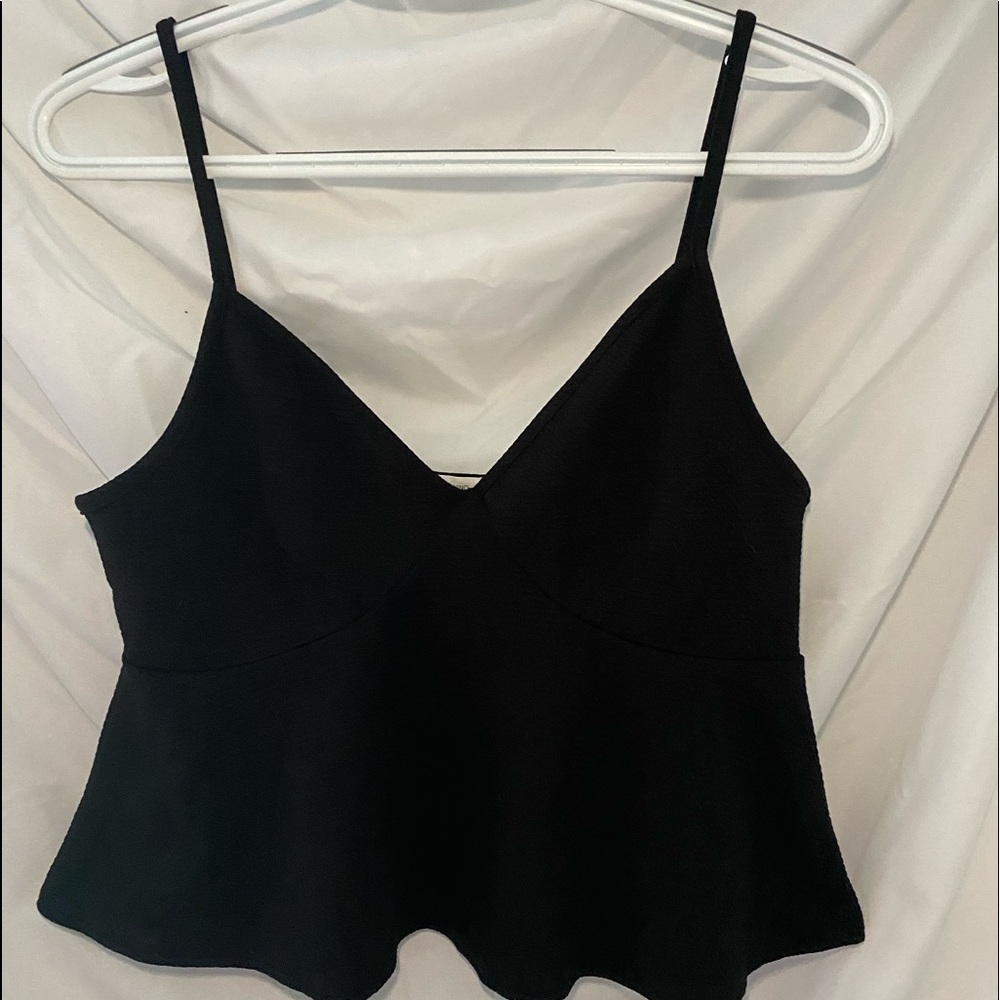 Textured Black Tank Top